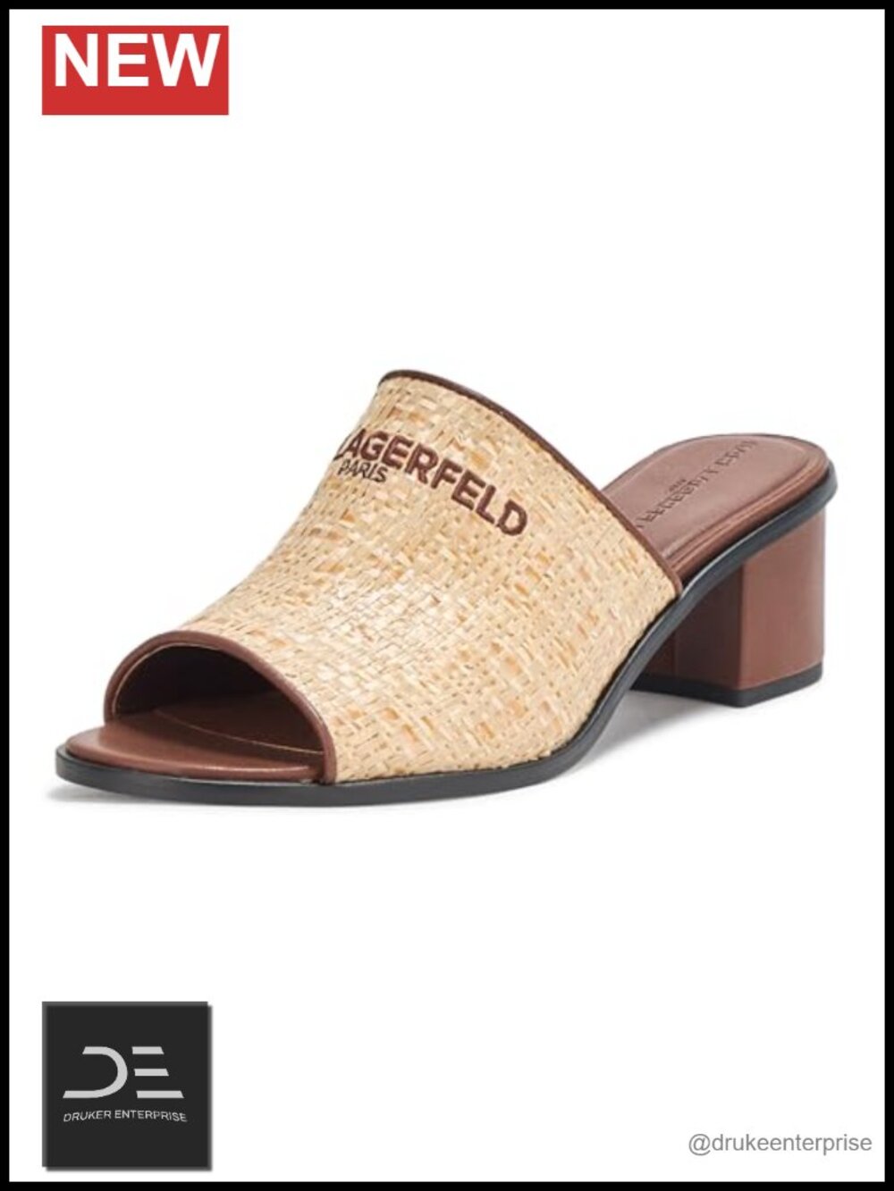 Wedge Heel Sandal Mule with Embroidered Logo, Cushioned Insole